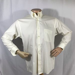 Enro Ultra Pinpoint Cream Dress Shirt 15 1/2 32/33